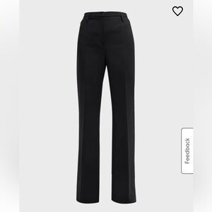 Akris Farrah wool boot cut mid rise pant black